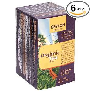 The Organic Tea Co., Organic Tea, Ceylon Estate, Tea Bags (20 Count 