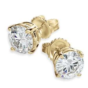  14Kt Yellow Gold, Charles and Colvard Certified Moissanite 