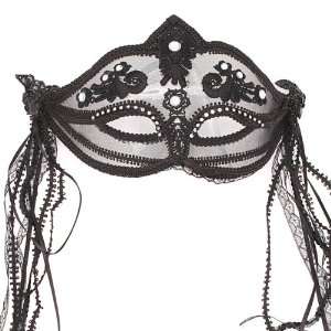  Elegant Black Lace Half Mardi Gras Mask 