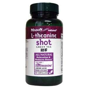  Mason Vitamins L theanine Shot. Green Tea Capsules, 30 