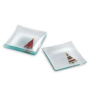   The Pampered Chef Set of 4 Holiday Appetizer Plates