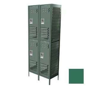 Competitor Ventilated Double Tier Locker, 3 Wide, 12W X 18D X 30H 