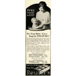 1923 Ad Reuter Barry Baby Soap Toiletries Infant Hygiene Bathing 