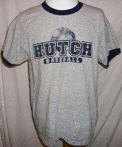 Mens Gray HUTCHINSON COMMUNITY COLLEGE Baseball HOO HAA T Shirt Sz L 