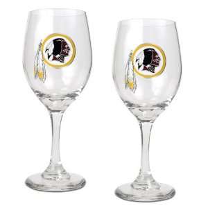   Redskins NFL 2pc Wine Glass Set   Primary Logo