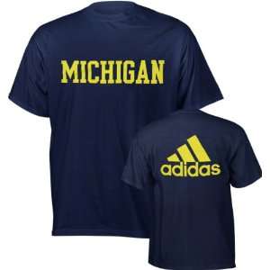    Michigan Wolverines Navy adidas Dot Mark T Shirt