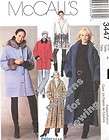 Pattern Sewing McCalls Woman Winter Coat Jacket 5 Style