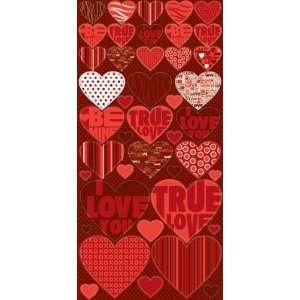  Be Mine Hearts Glitter Cardstock Scrapbook Stickers (BM110 