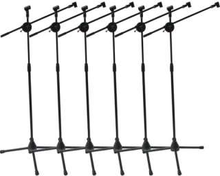 PACK NEW 2 dual head adjustable arm boom mic microphone stage stands 
