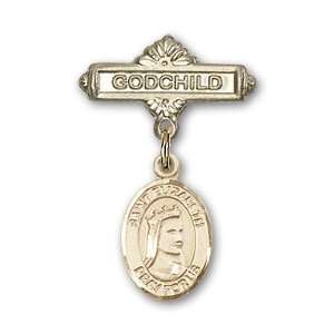   Baby Badge with St. Elizabeth of Hungary Charm and Godchild Badge Pin