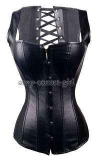  Vegan Leather Corset Bustier S 6XL with G String Bustier 