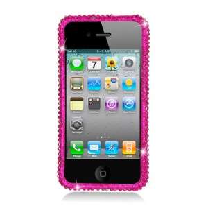 For Apple iPhone 4, 4S FULL DIAMOND PINK CRYSTAL PROTECTOR CASE Cell 