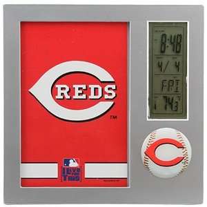  Cincinnati Reds Team Desk Clock & Thermometer