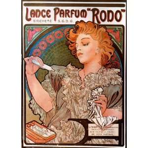   Greeting Card Mucha Alphonse Lance Parfum Rodo