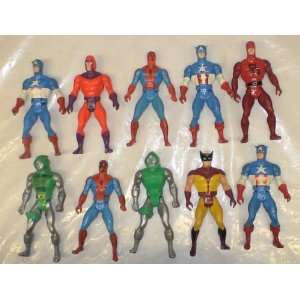 Lot OF 10 Loose Marvel Secret Wars Figures ( Captain America Spiderman 