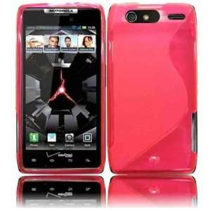   Razr XT912 S Shape TPU Case Cover Hot Pink Cell Phones & Accessories