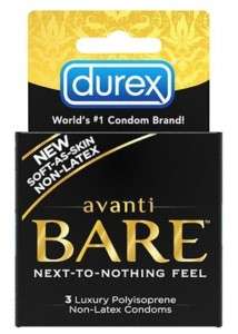 Durex Avanti Bare Condoms Retail Box   3 Pack  