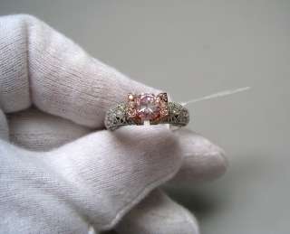 71ct GIA Certified Fancy Pink Round Diamond Ring  