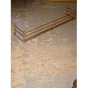   Tubular Brass Plated Steel Fire Fender with Finials