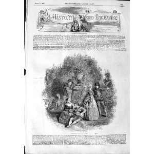  1844 Scene From Watteau Theatre Music Romance Print
