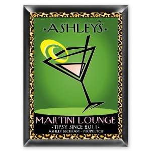 Personalized Cosmo Chic Martini Lounge Sign  Kitchen 