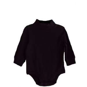   Long Sleeve Cotton Knit Turtleneck Bodysuit Black (12 Months) Baby