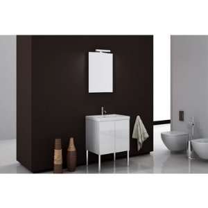  Space 23 Bathroom Vanity Set with Feet Finish Glossy 