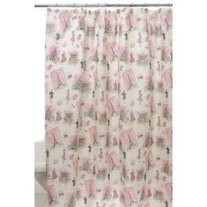  Waverly by Famous Home Fashions Tres Chic Pink Shower Curtain 