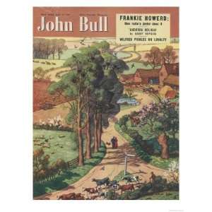 Walk on a Country Roads in the Summer Magazine, UK, 1950 Giclee Poster 