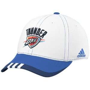  adidas Oklahoma City Thunder White On Court Flex Fit Hat 