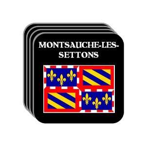   Burgundy)   MONTSAUCHE LES SETTONS Set of 4 Mini Mousepad Coasters