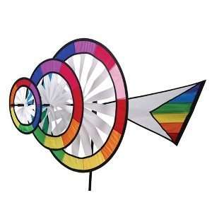  Triple Ring Wind Spinner   Rainbow Patio, Lawn & Garden
