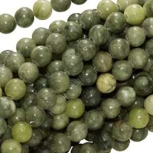  Green Serpentine Gem Round Beads 6mm/15.5 Inch Strand 
