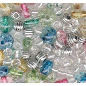 Bracelet Blends Beads Crackle Mix Multi 