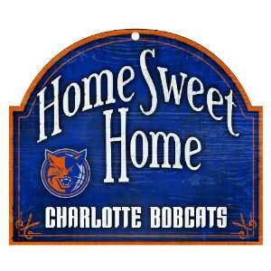  NBA Charlotte Bobcats 11 by 9 Wood Home Sweet Home Sign 
