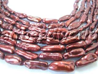 wholesale 5pcs 10*25mm red lute freshwater pearl beads  