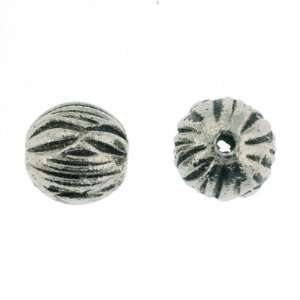  Silver Plated  Craved Spacers   Ball   7.8mm Diameter 