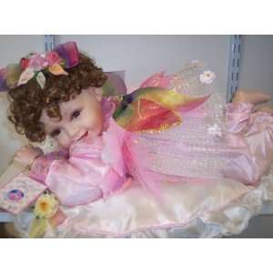    Porcelain Collector Doll   Fairy   Crawling   Pink 