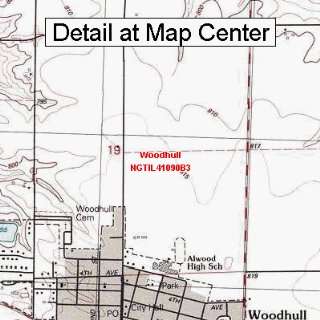  USGS Topographic Quadrangle Map   Woodhull, Illinois 