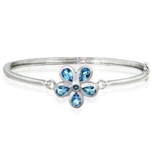  Effy Jewelers Effy Sterling Silver Blue Topaz Bangle, 4.34 