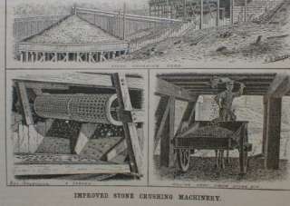 Pork Industry Chicago Stock Yard Hog Processing 1891 Stone Crusher 
