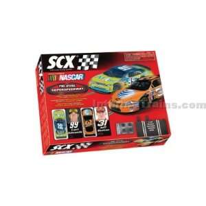   Scale Slot Car Set   2008 NASCAR Tri Oval Slot Car Set Toys & Games