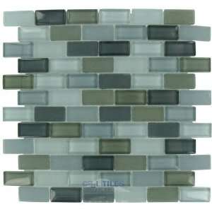  7/8 x 1 7/8 brick glass mosaic tile with frosted glass 