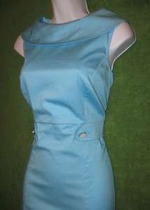 ALEX MARIE Blue Cotton Collar Button Veratile Dress 6  