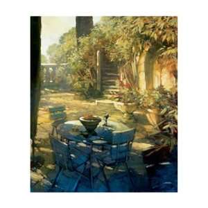 Sunlit Terrace, Crillon le Brave Finest LAMINATED Print Philip Craig 