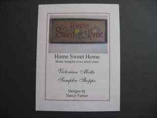 Home Sweet Home sampler counted cross stitch chart  