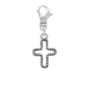  Open Rope Cross Clip On Charm Arts, Crafts & Sewing