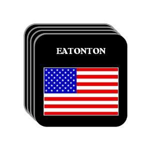  US Flag   Eatonton, Georgia (GA) Set of 4 Mini Mousepad 