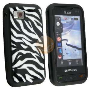  Silicone Skin Case for Samsung A867 Eternity, Laser Zebra 