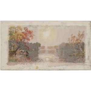   Jasper Francis Cropsey   24 x 14 inches   River in 